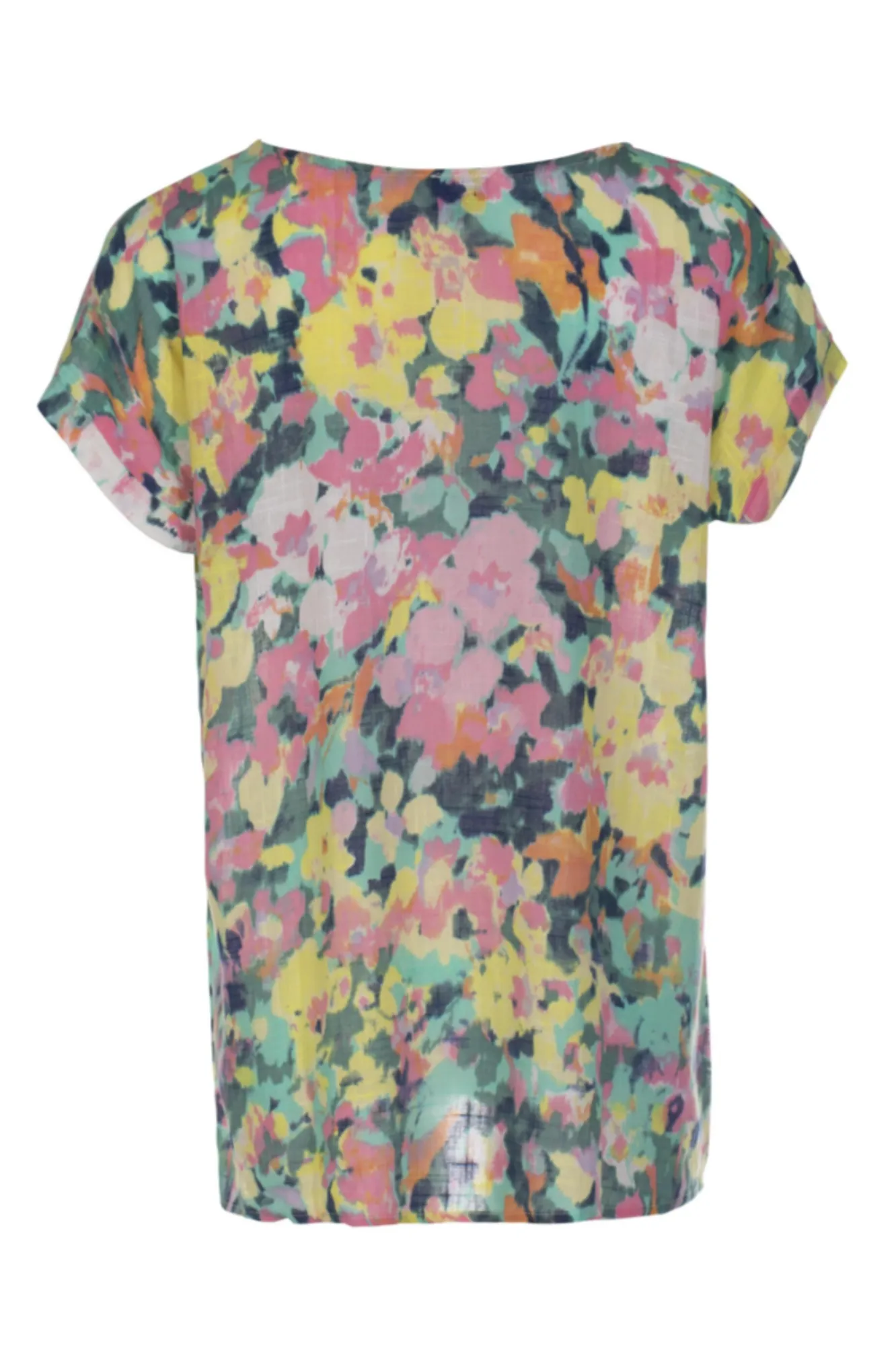 100% Printed Cotton Tunic | Sun Pink Abstract | 6275AR