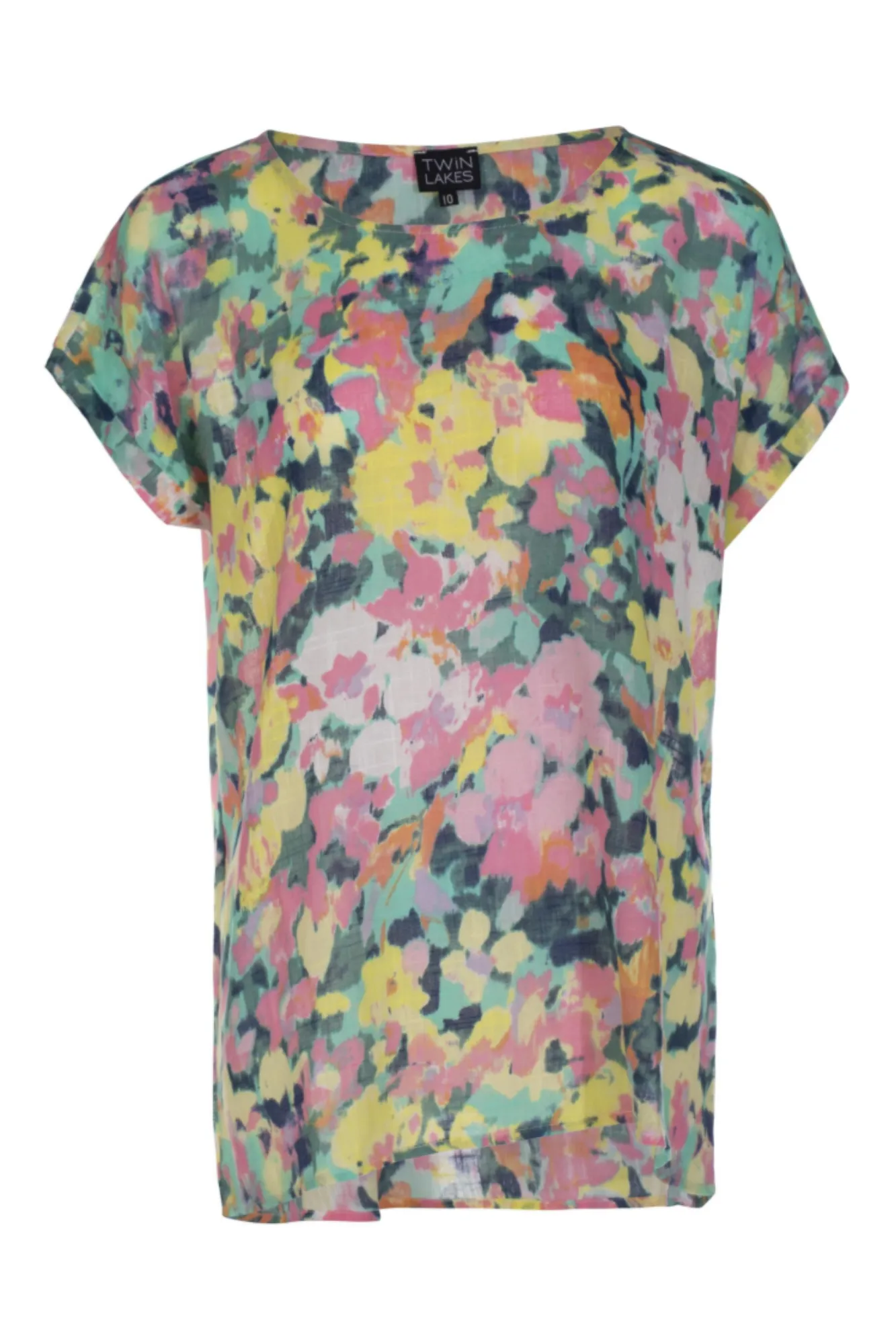 100% Printed Cotton Tunic | Sun Pink Abstract | 6275AR