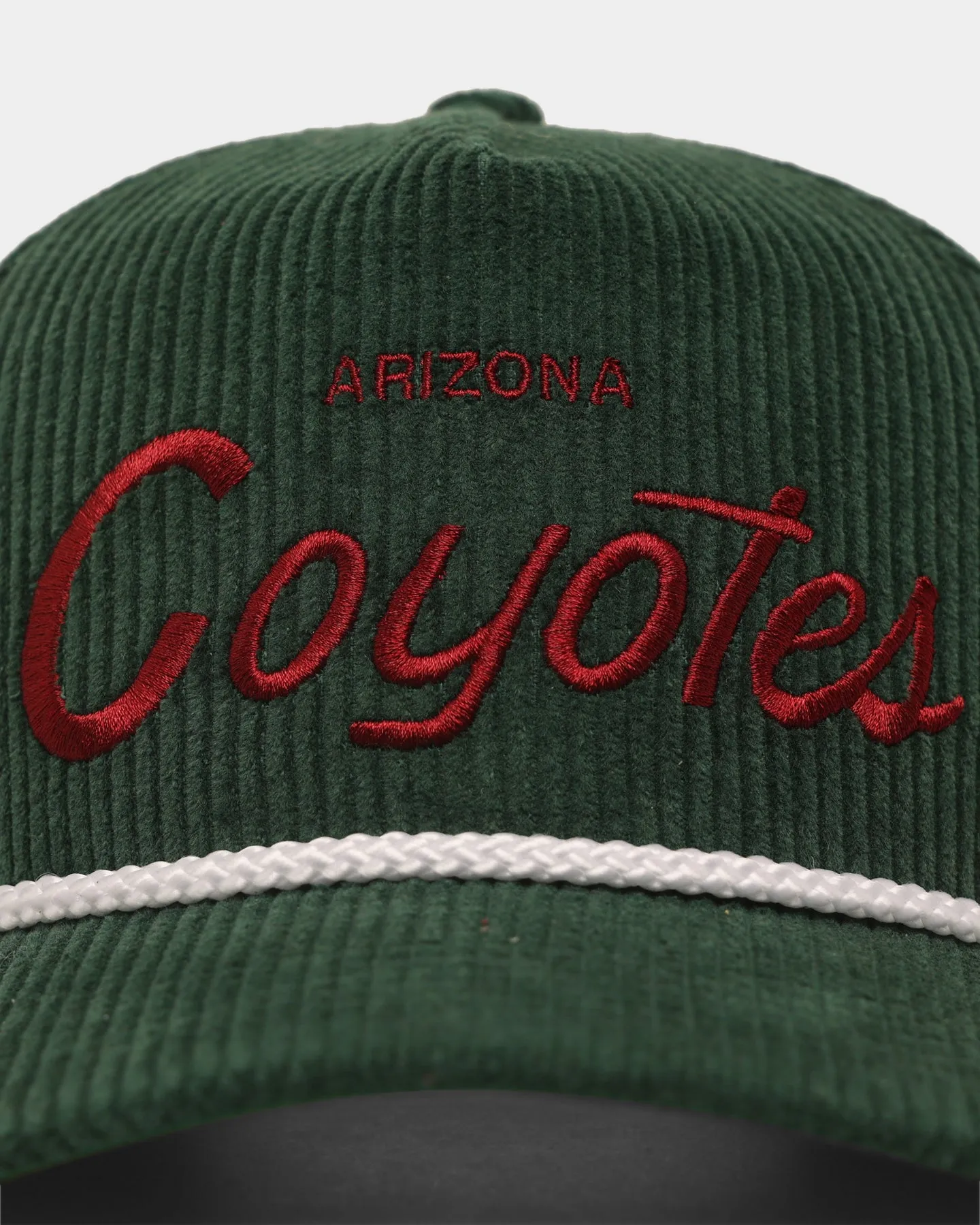 47 Brand Arizona Coyotes 'NHL Corduroy Team Script' Corduroy Crossrope 47 Hitch Snapback Dark Green