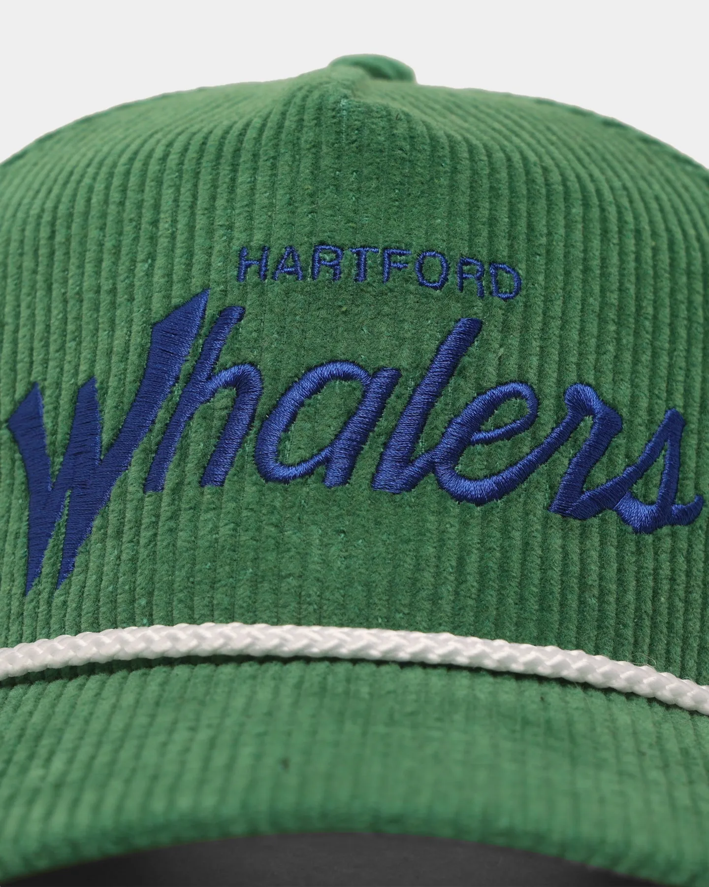 47 Brand Hartford Whalers 'NHL Corduroy Team Script' Corduroy Crossrope 47 Hitch Snapback Kelly Green