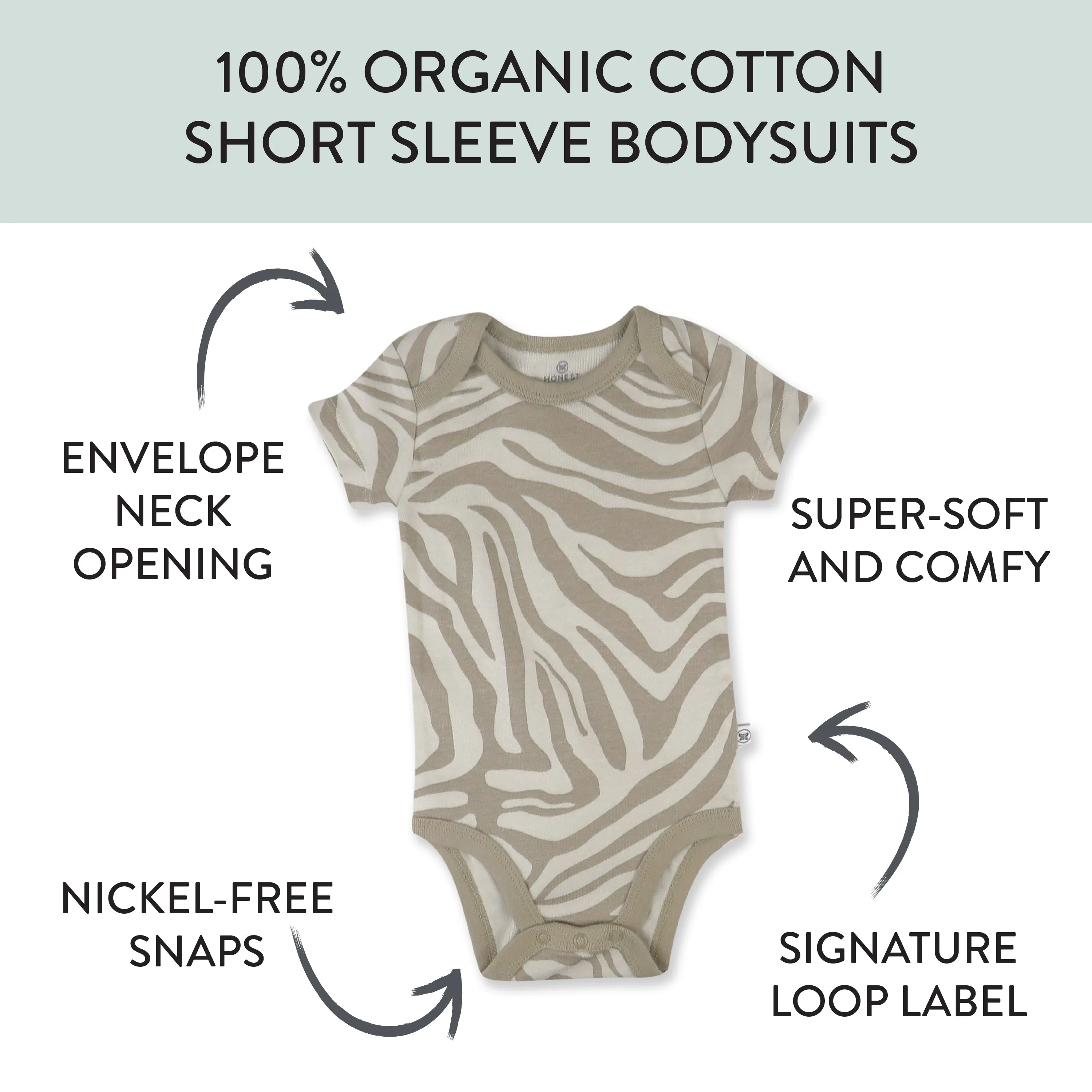 5-Pack Organic Cotton Short Sleeve Bodysuits