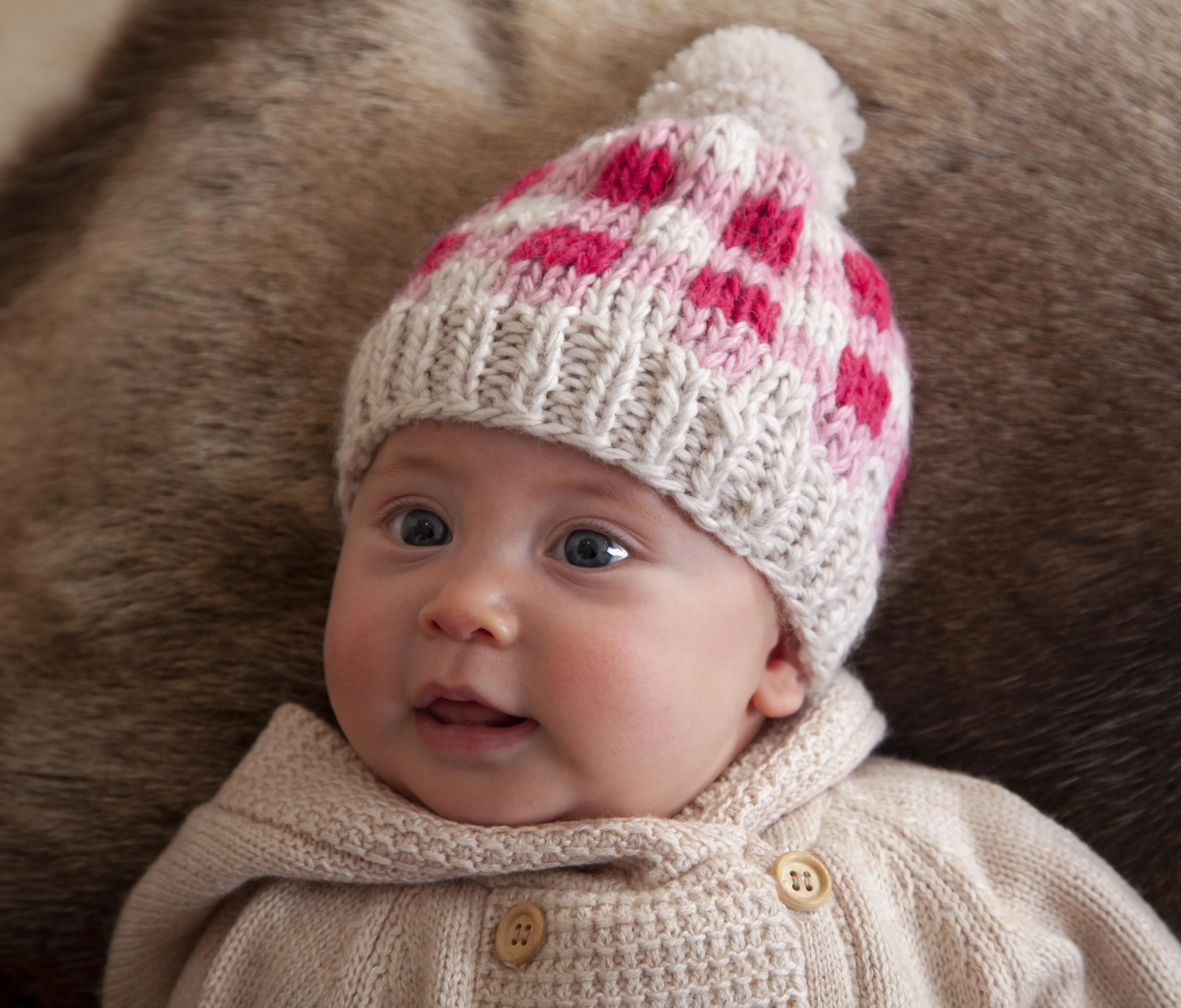 Acorn Checks Beanie - Pink