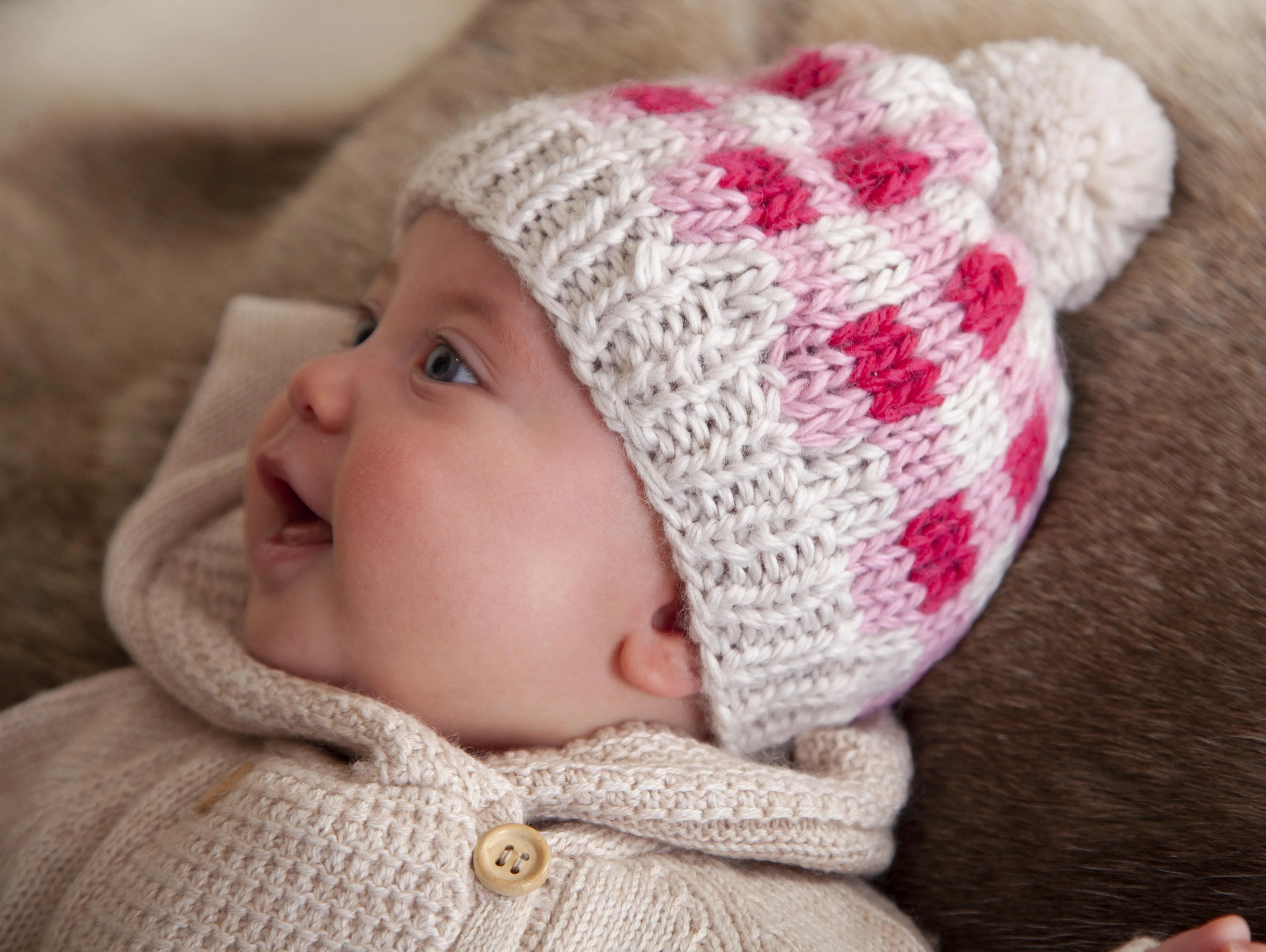 Acorn Checks Beanie - Pink