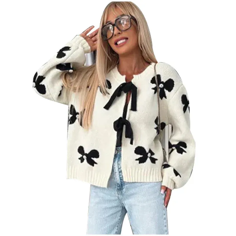 Adelaide - Bow cardigan