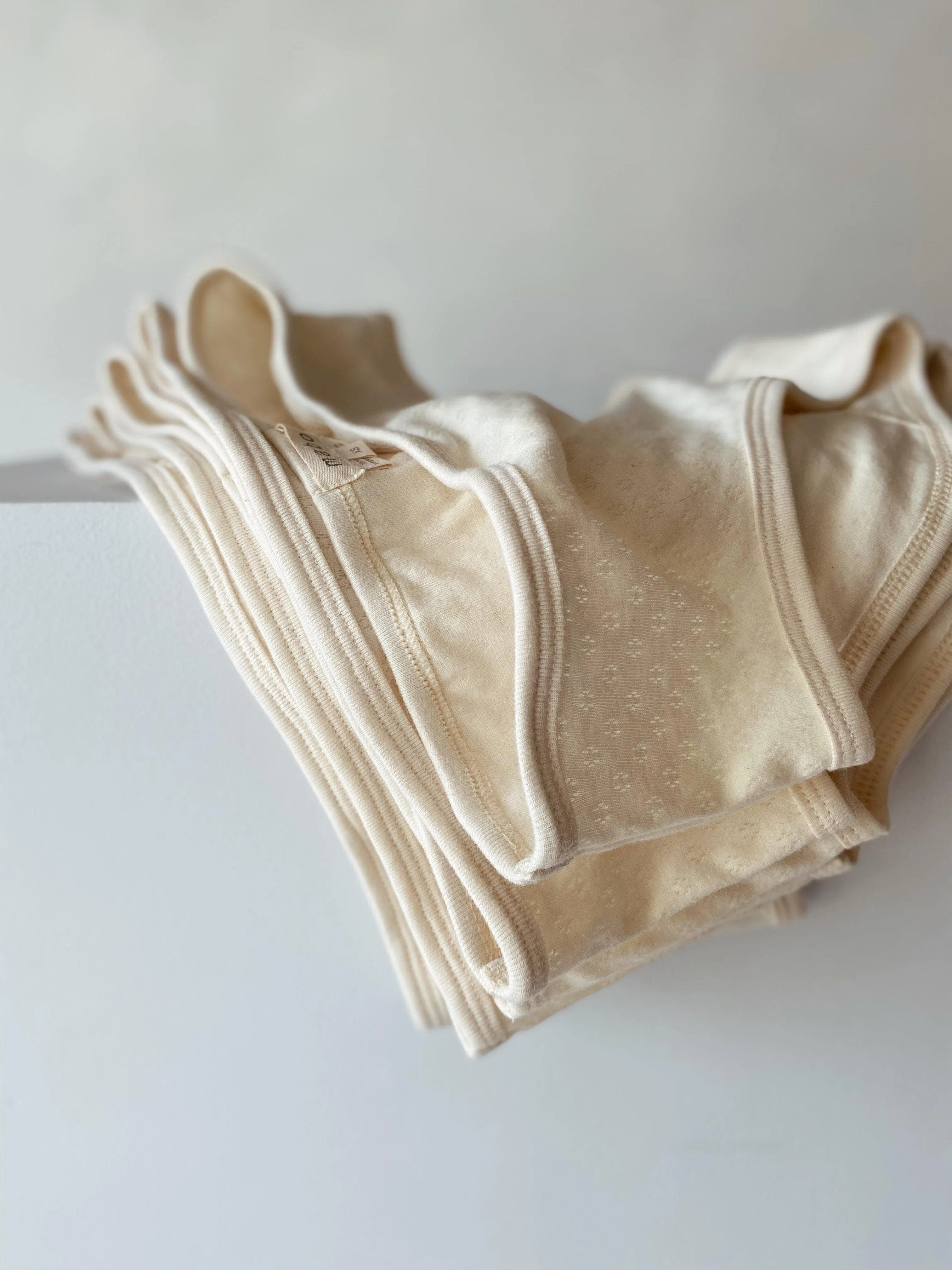 adult organic cotton undies in natural pointelle