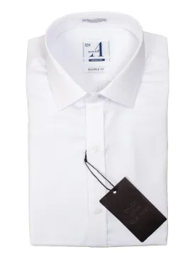 Alviso 30386 Boy's Dress Shirt - Slim Fit - Tonal Diamond Weave - White