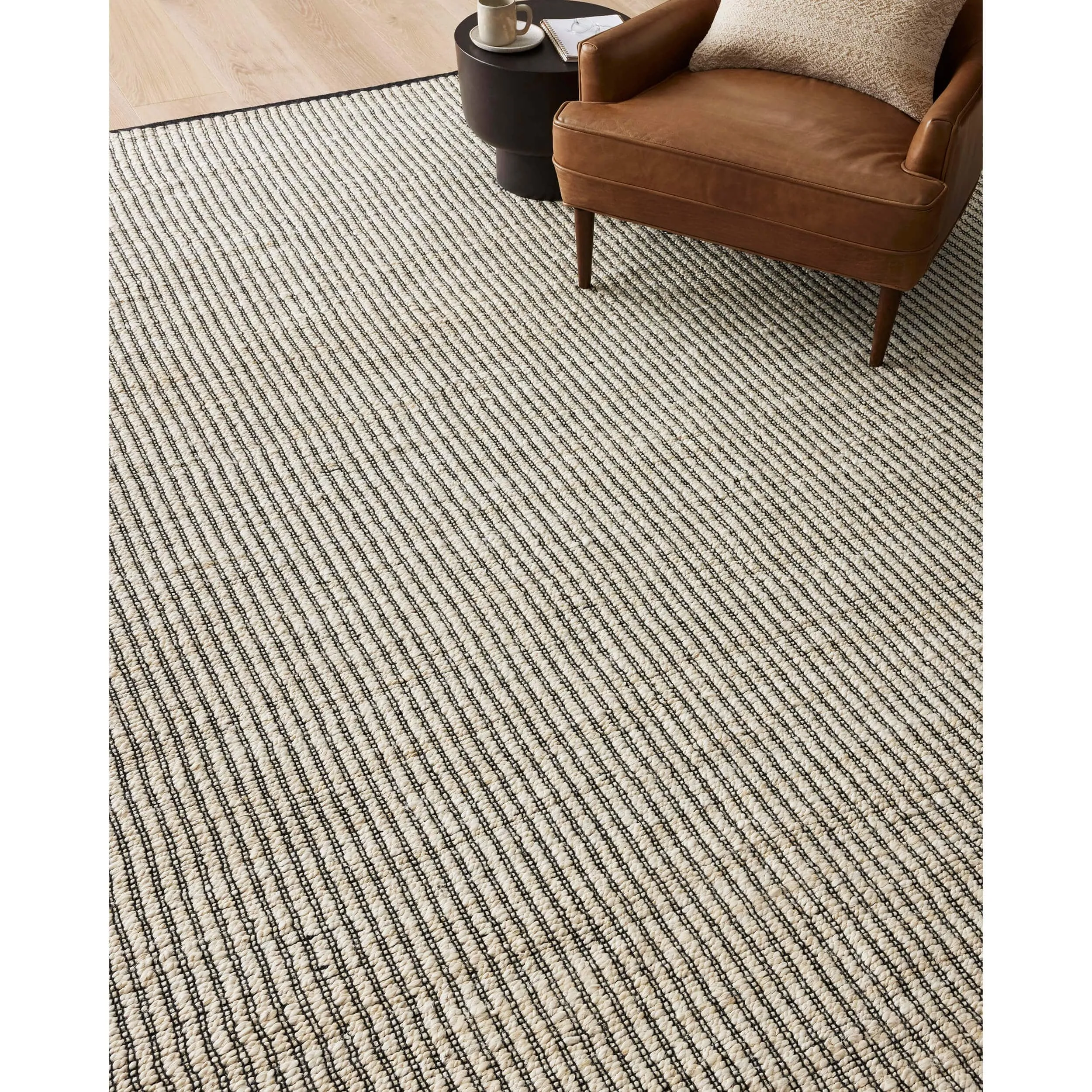 Angela Rose x Loloi Rug Colton CON-02, Ivory/Black