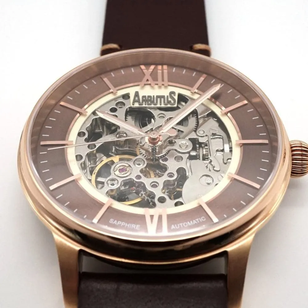 ARBUTUS AR1808RFF BROWN LEATHER MENS WATCH