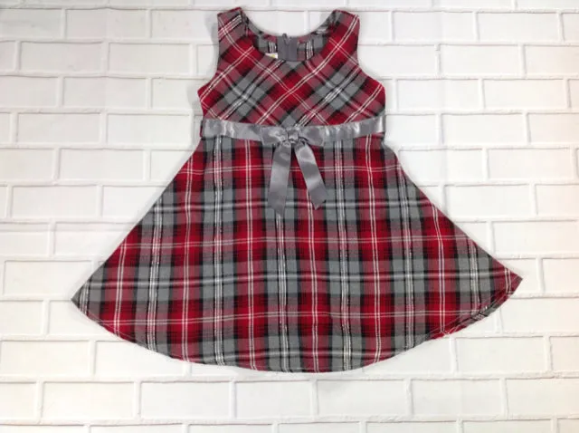 Ashley Ann RED & GRAY Dress