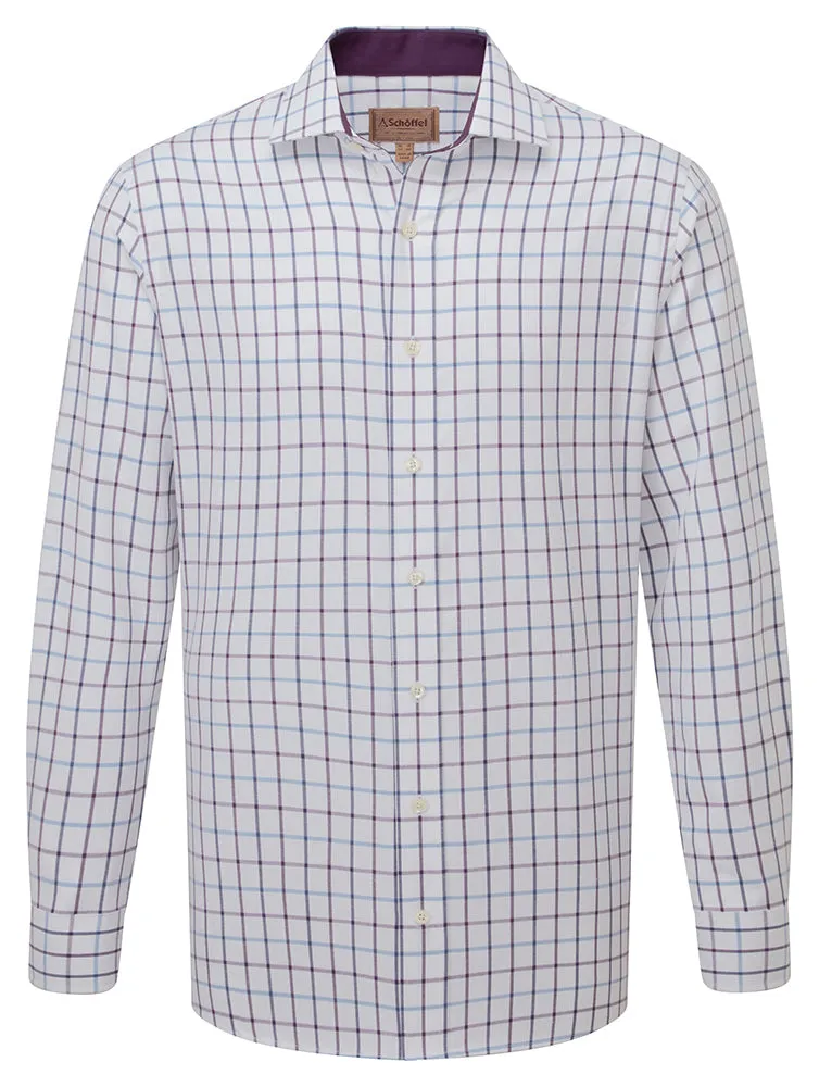 Baconsthorpe Tailored Shirt - Purple Check