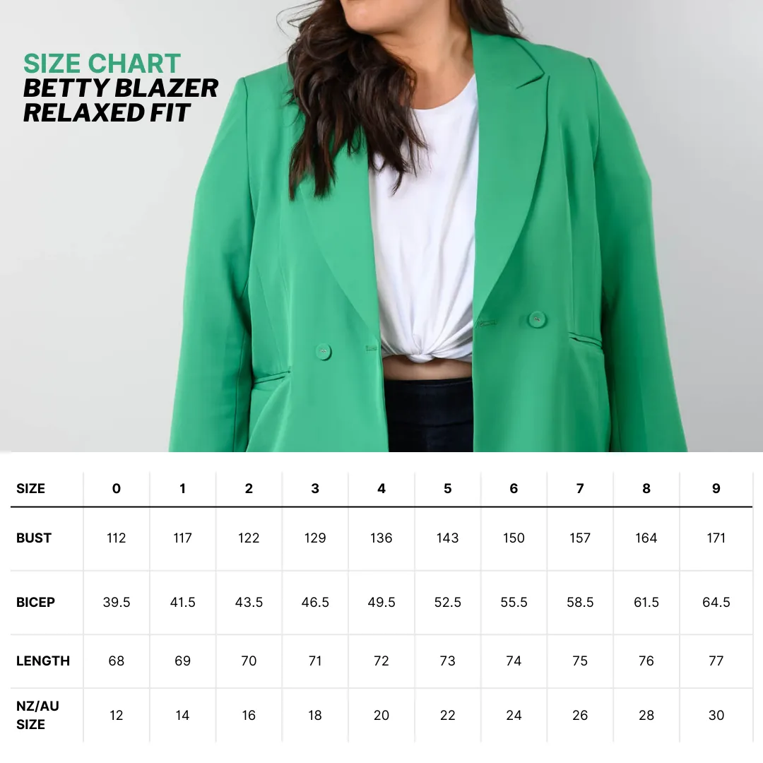 Betty Relaxed Fit Blazer - Kermit Green