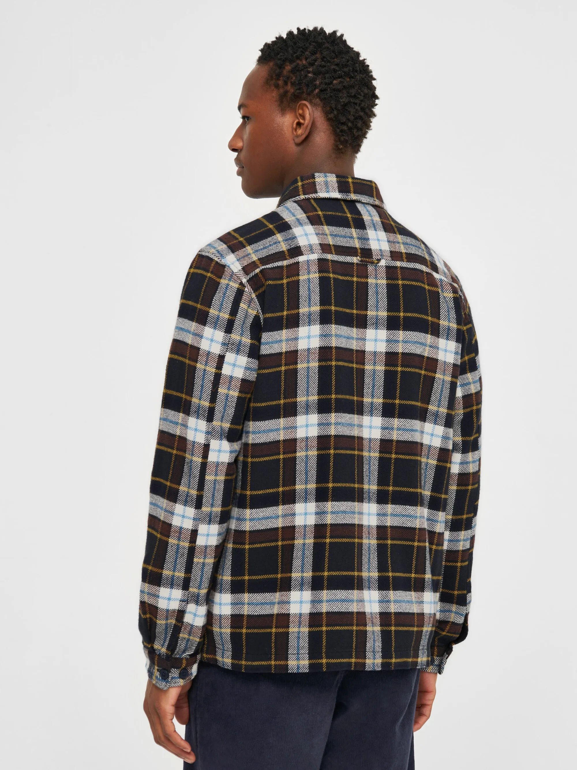 Big checked heavy flannel overshirt - Item Colour