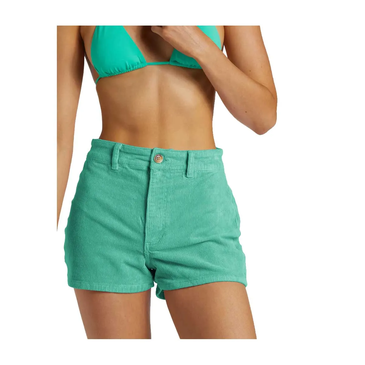 Billabong Women's Free Fall Corduroy Shorts -Tropical Green