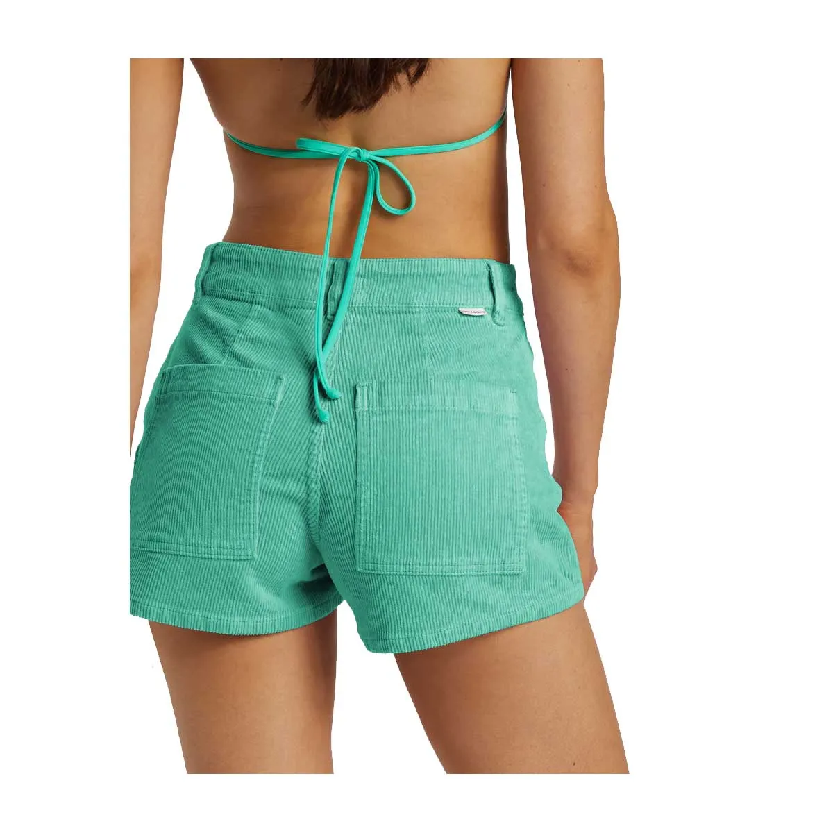 Billabong Women's Free Fall Corduroy Shorts -Tropical Green