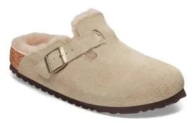 Birkenstock Boston Shearling Taupe Suede