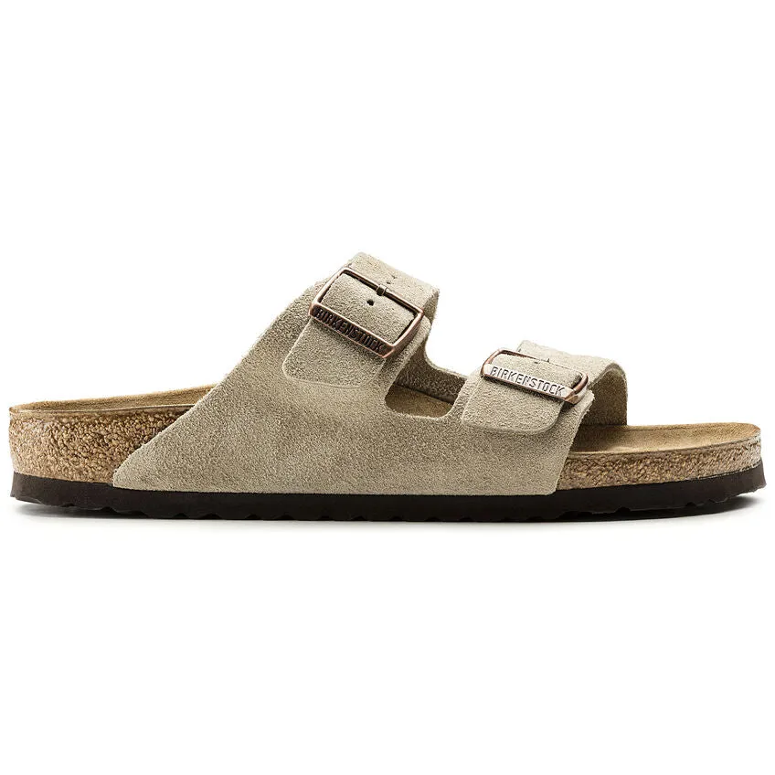 Birkenstock UNISEX Arizona Suede Leather (Taupe - Wide Fit)