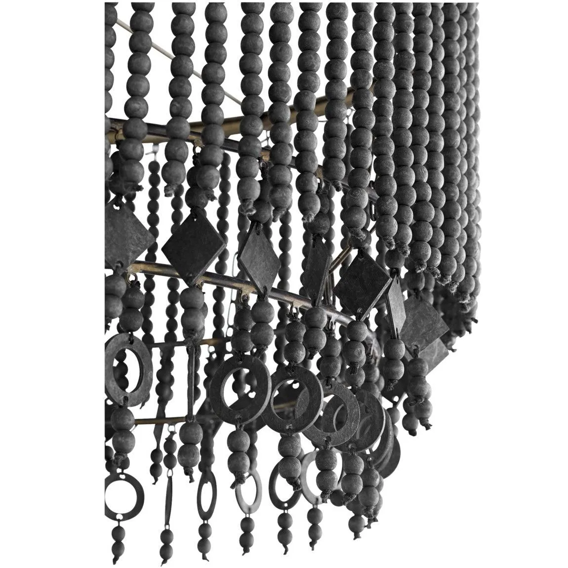 Black Beaded Boho Luxe Chandelier