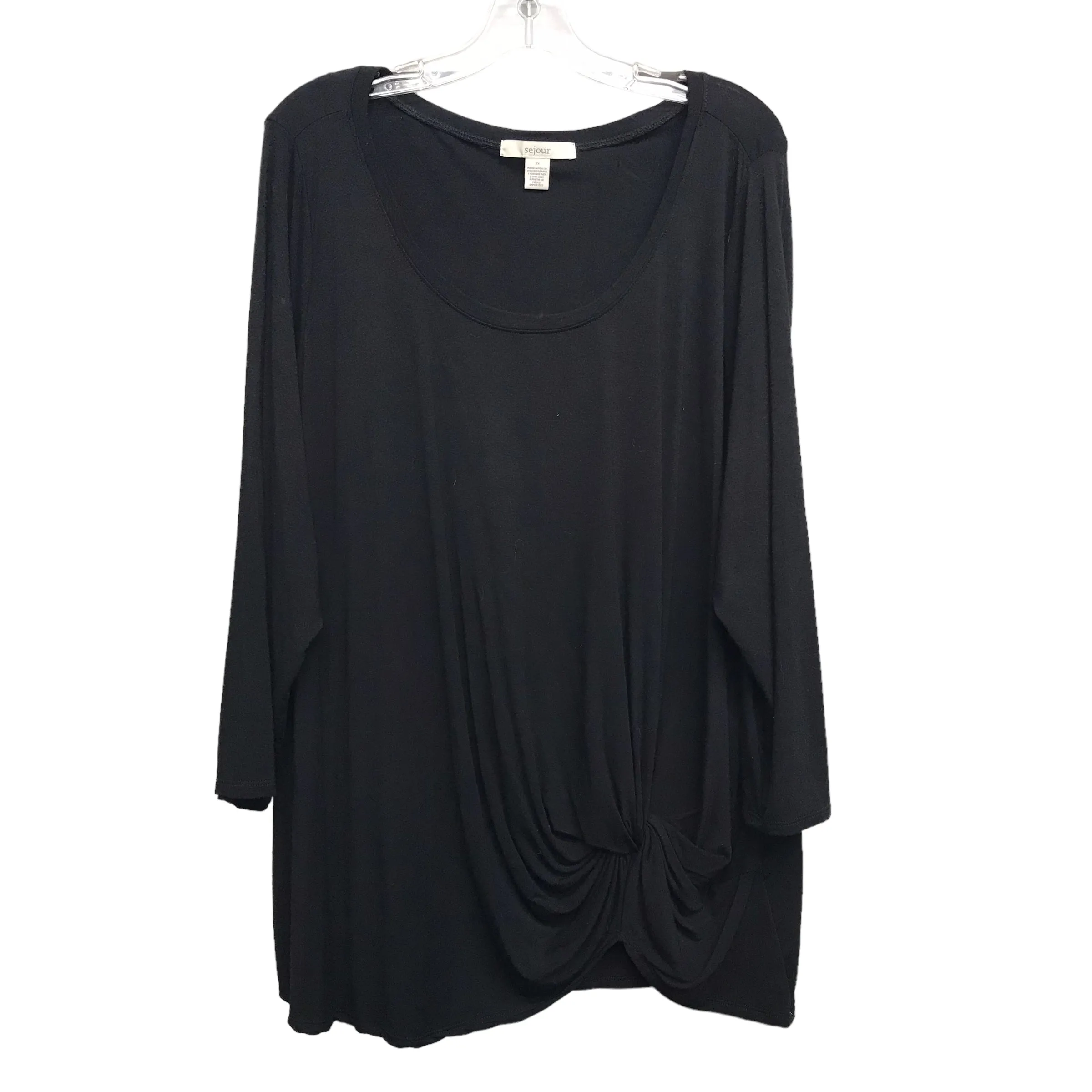 BLACK TOP LS by SEJOUR Size:2X