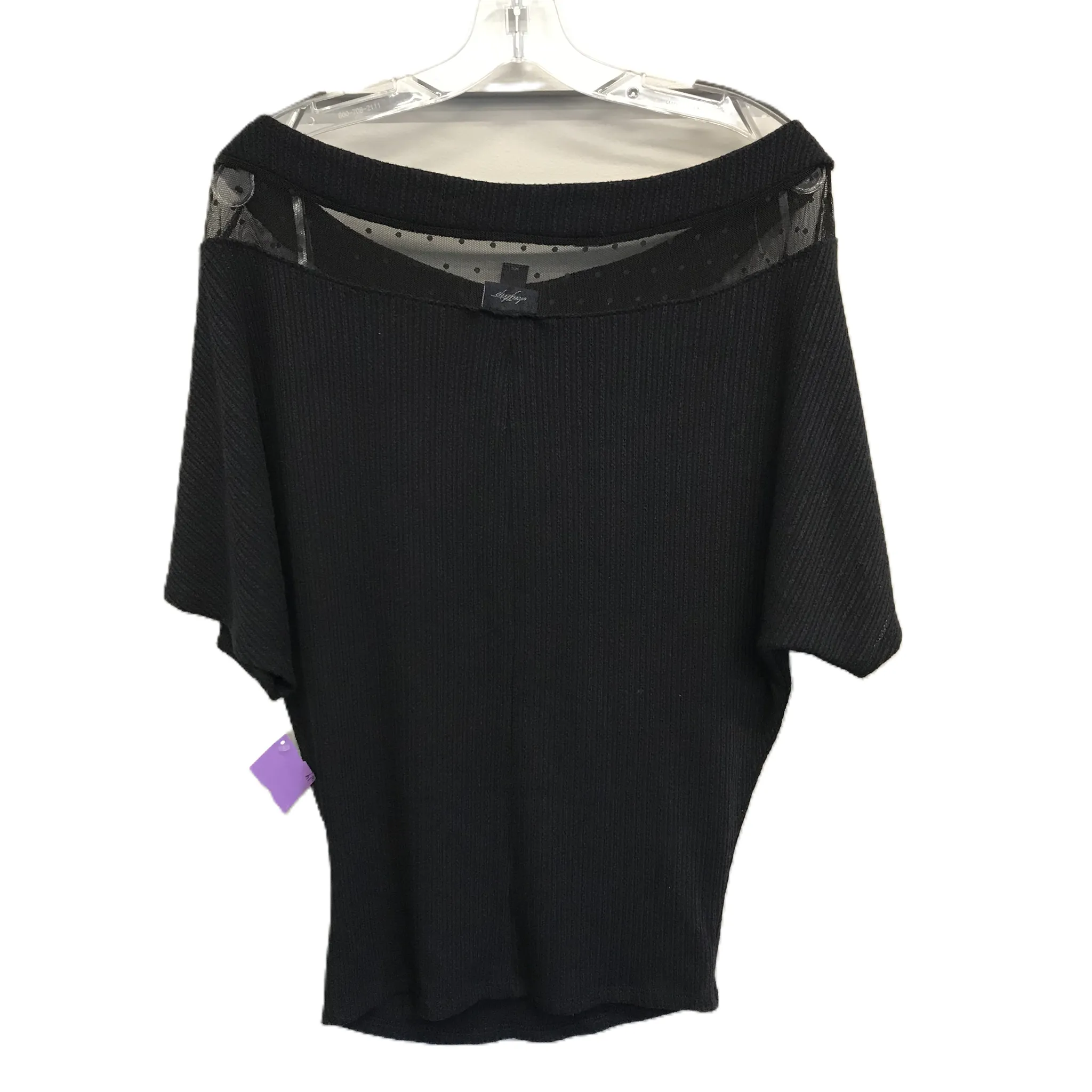 Black Top Short Sleeve By Daytrip, Size: Xs