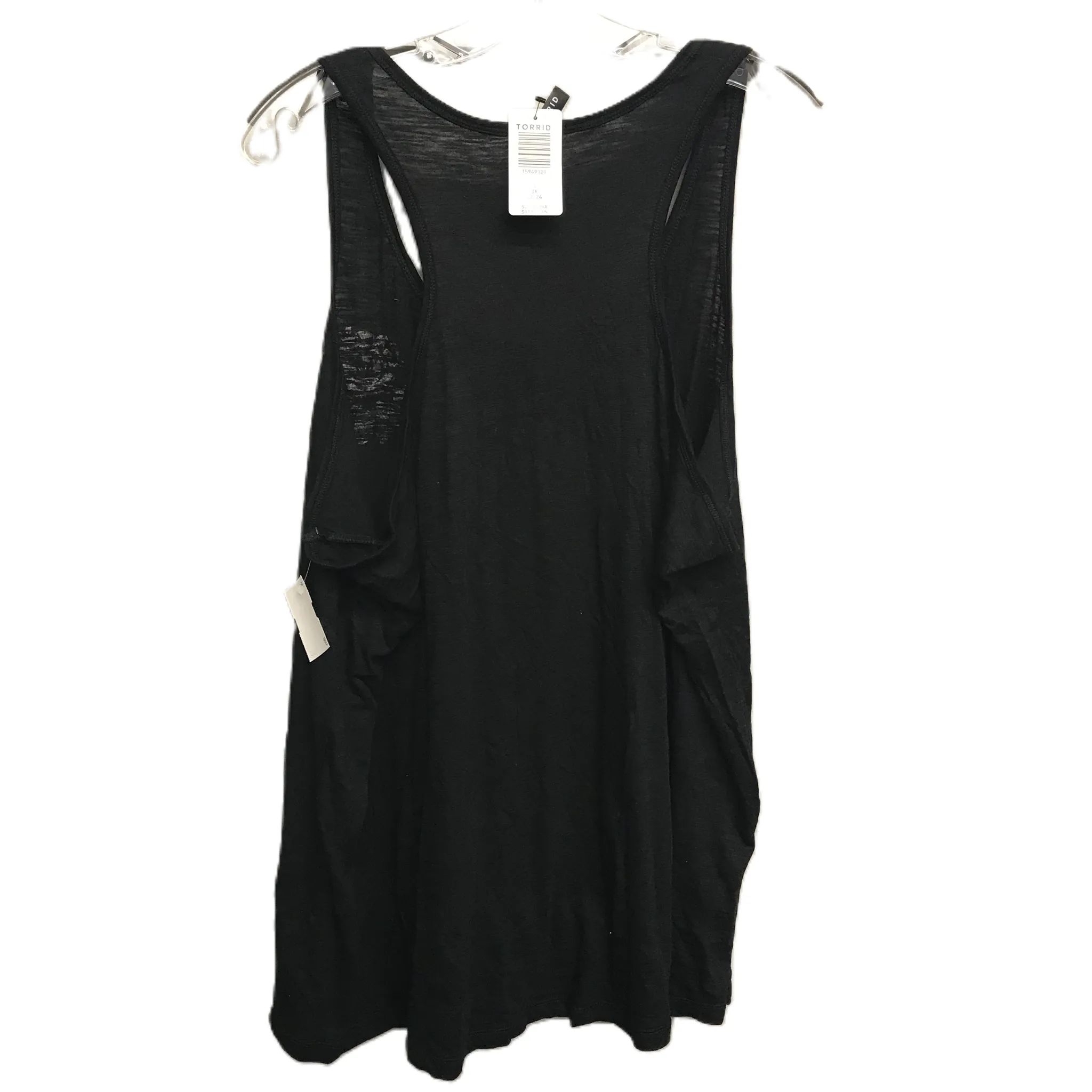 Black Top Sleeveless By Torrid, Size: 3x