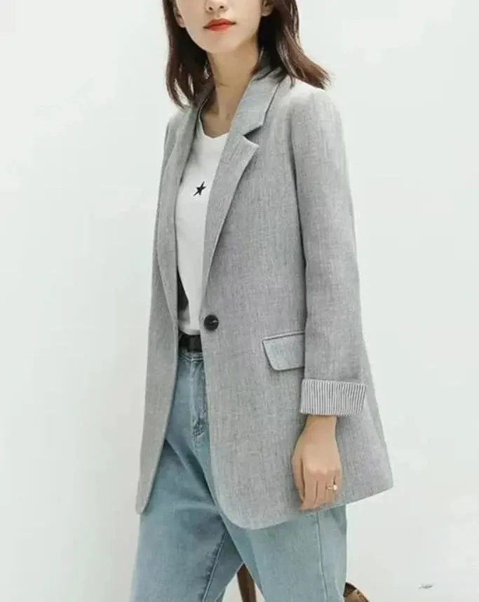 Blazer Feminino Cotton Elegance