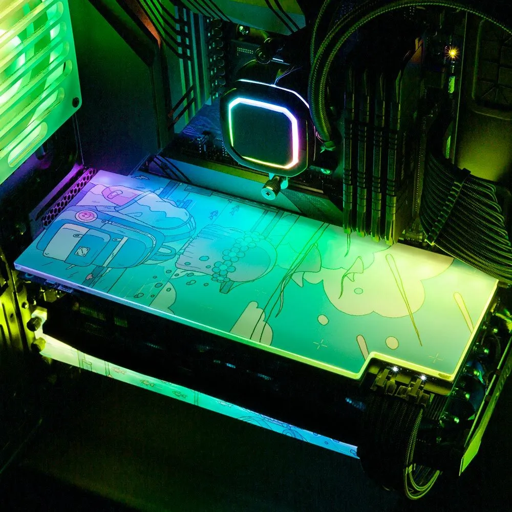 Blue Station RGB GPU Backplate