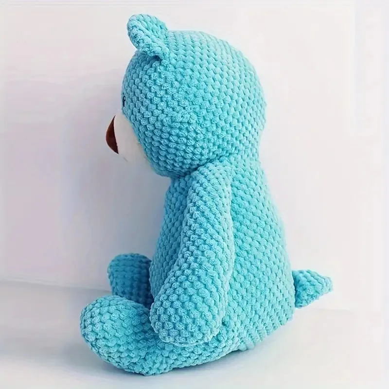 Blue Teddy Bear Plush Dog Toy