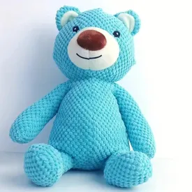 Blue Teddy Bear Plush Dog Toy