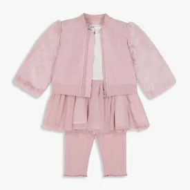 Bomber Jacket, Tutu Top & Legging Set