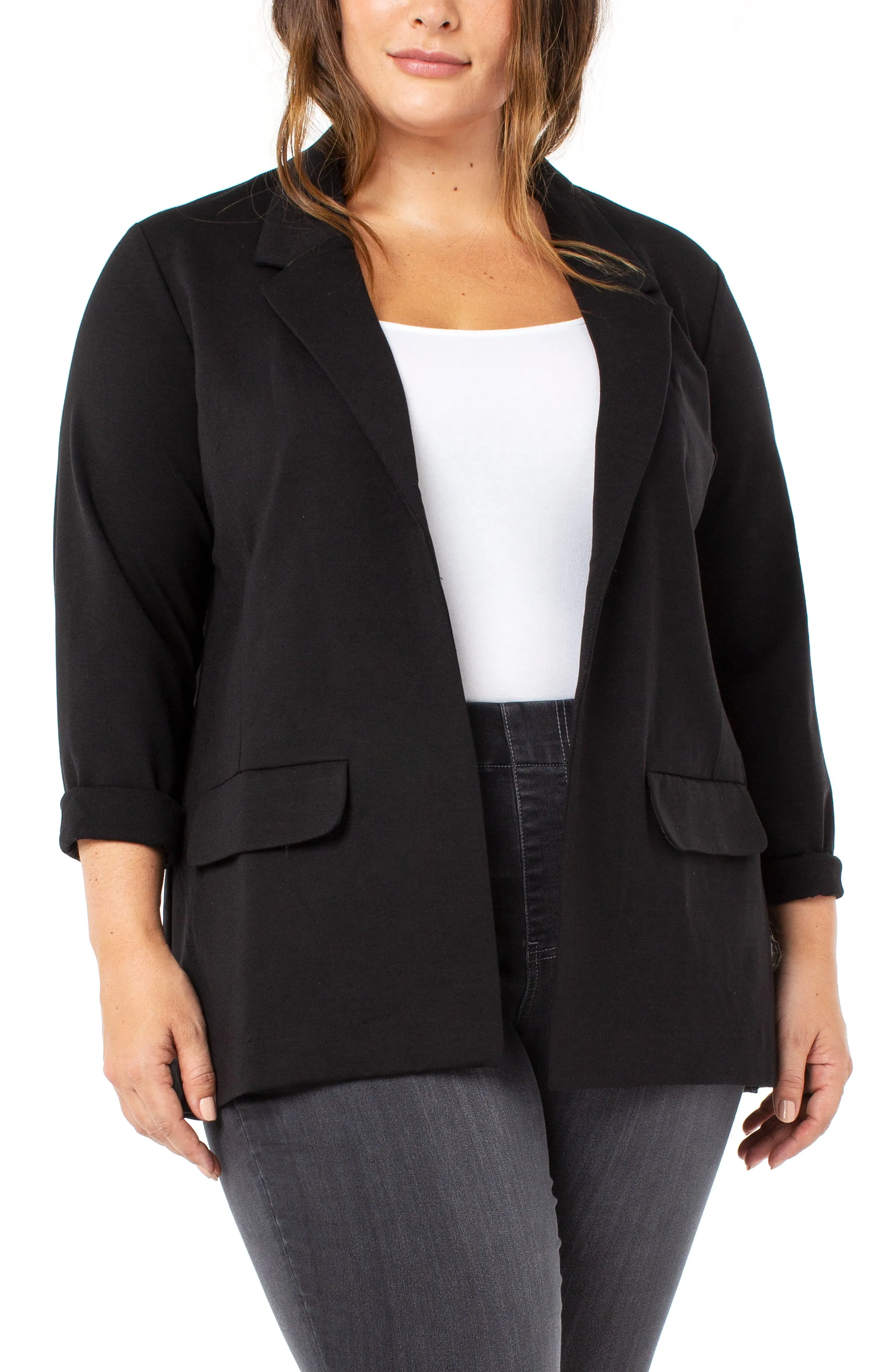 BOYFRIEND BLAZER WITH PRINCESS DART SUPER STRETCH