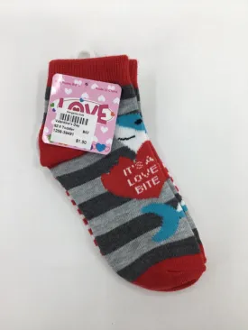 brandless Child Size 6 Toddler Red Valentine's Day Socks