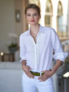 Brigit Pearl Linen Shirt