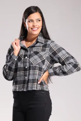 Brushed Checks Jacket | Black Silver Check | 6031ZZ