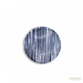 Button with Shank in Nylon with Stripes D303 b - Gafforelli Srl