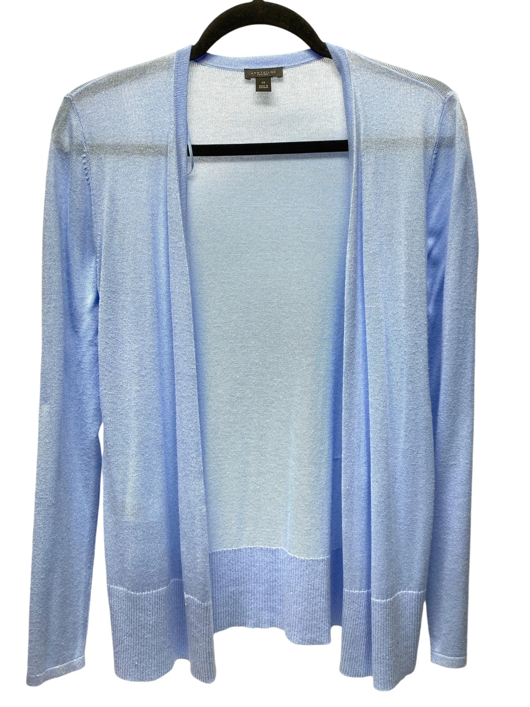 Cardigan By Ann Taylor In Light Blue, Size: Xs