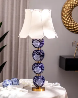 'Chrysanthemum' Ming Pillar Table Lamp