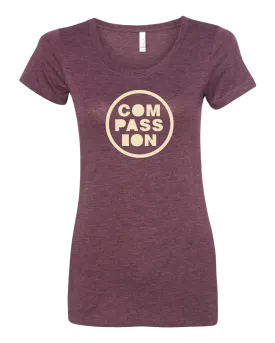 Compassion Womens Tri-blend - Maroon