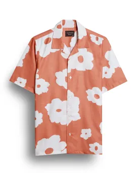 Coral Flower Printed Shirt