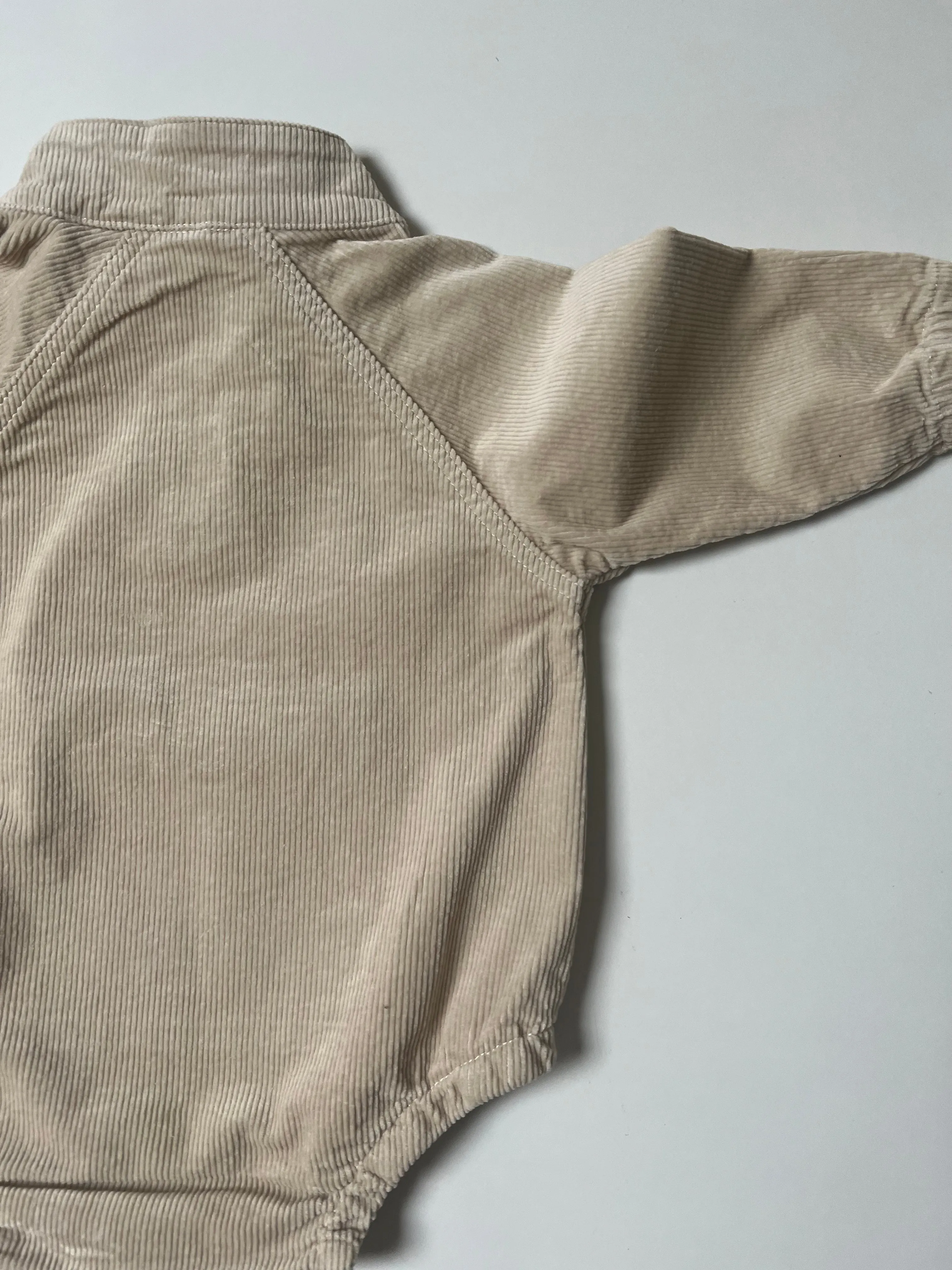 Corduroy Romper: Beige