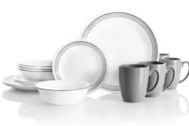 Corelle Mystic Gray 16 Piece Dinner Set