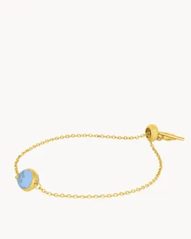 December Birthstone Uniqueness Signature Bracelet, Gold