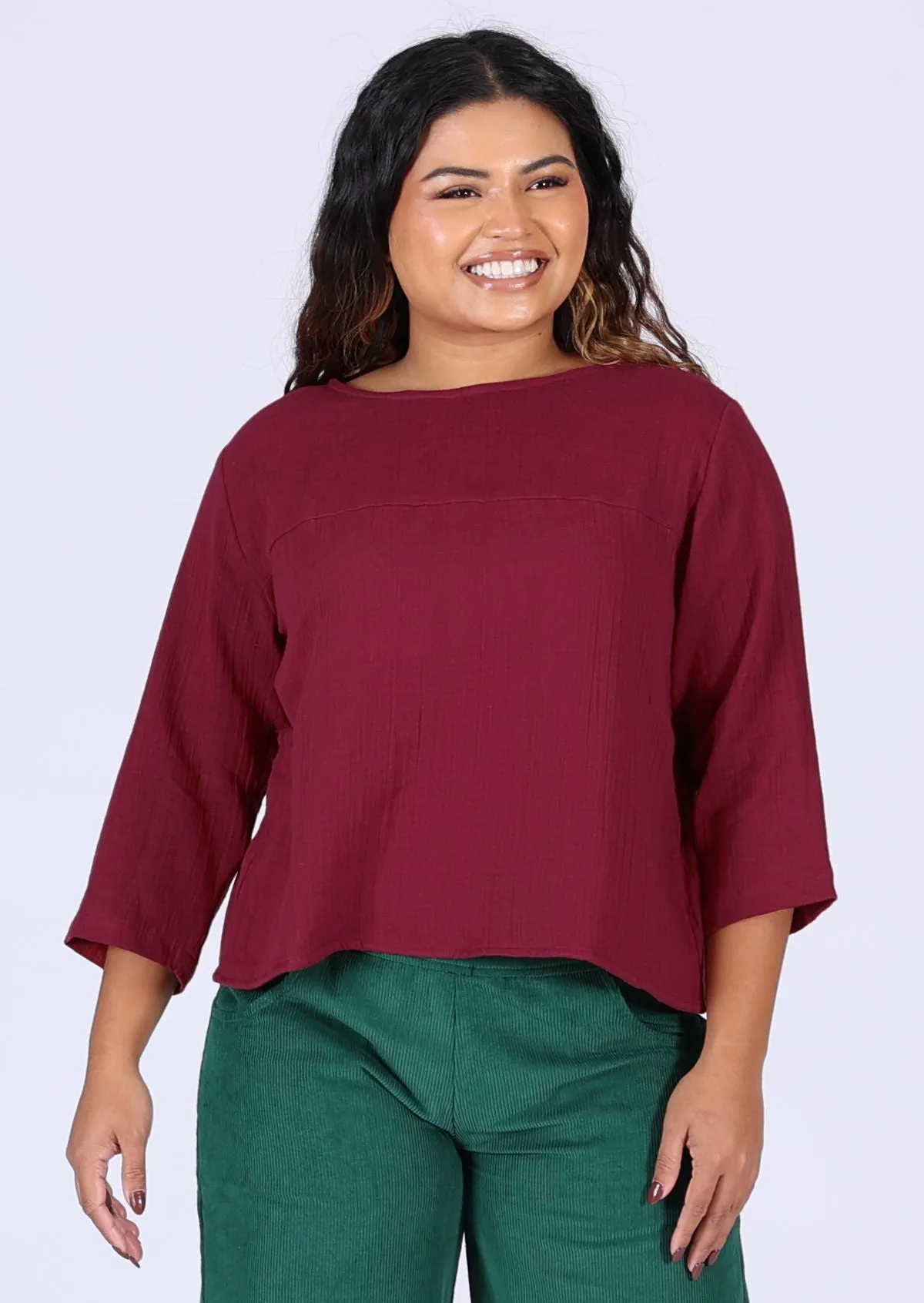 Demi Top Tibetan Red