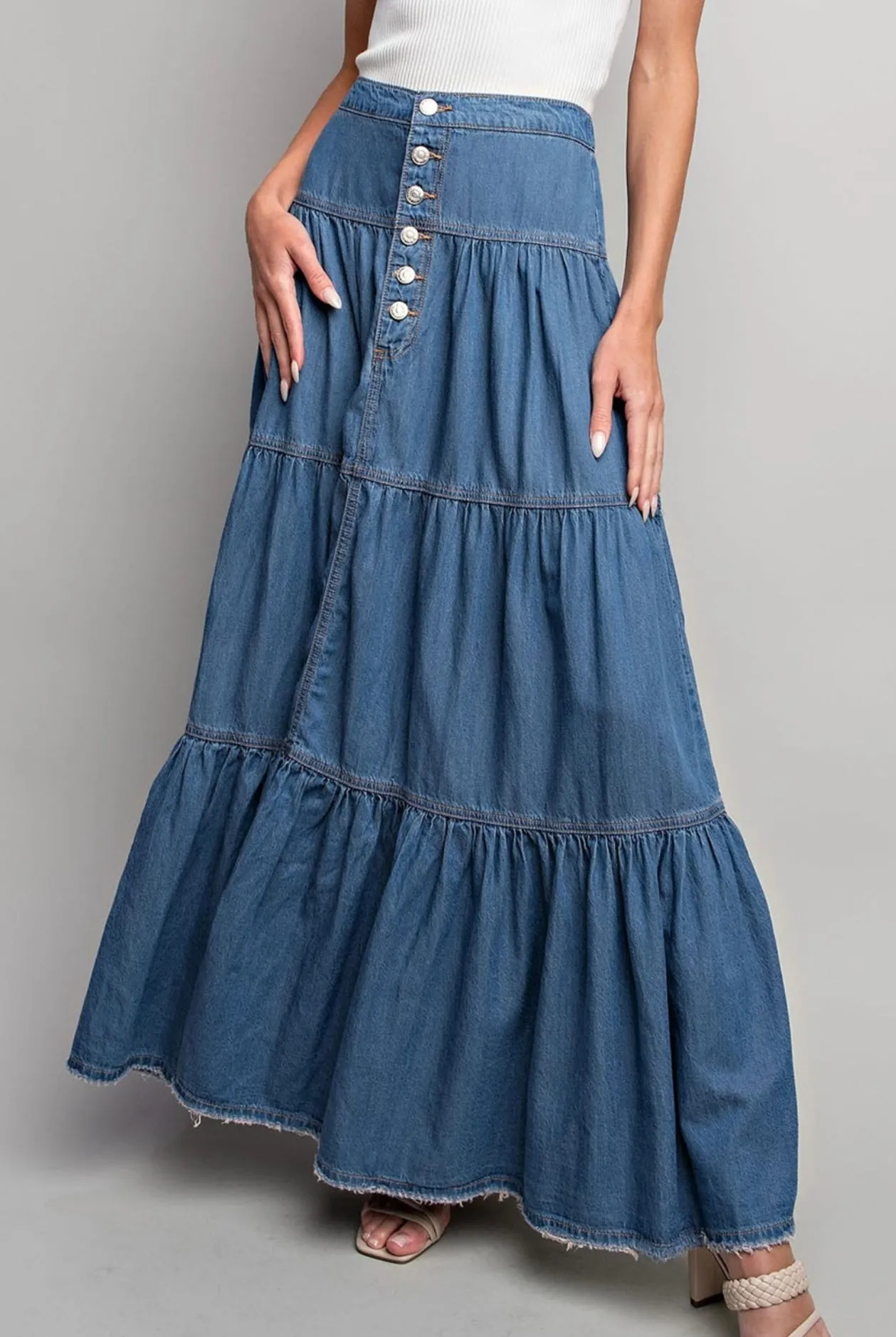 Denim Maxi Skirt