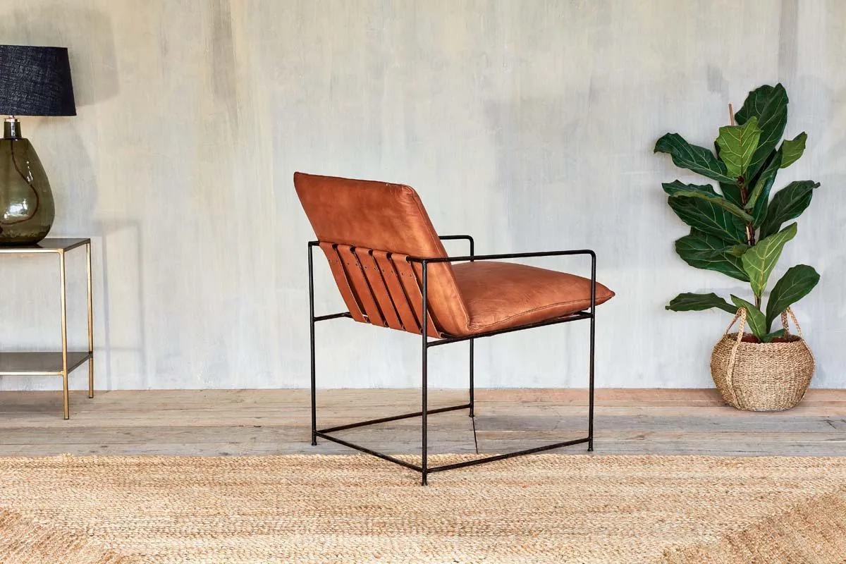 Durium Leather Lounger - Aged Tan