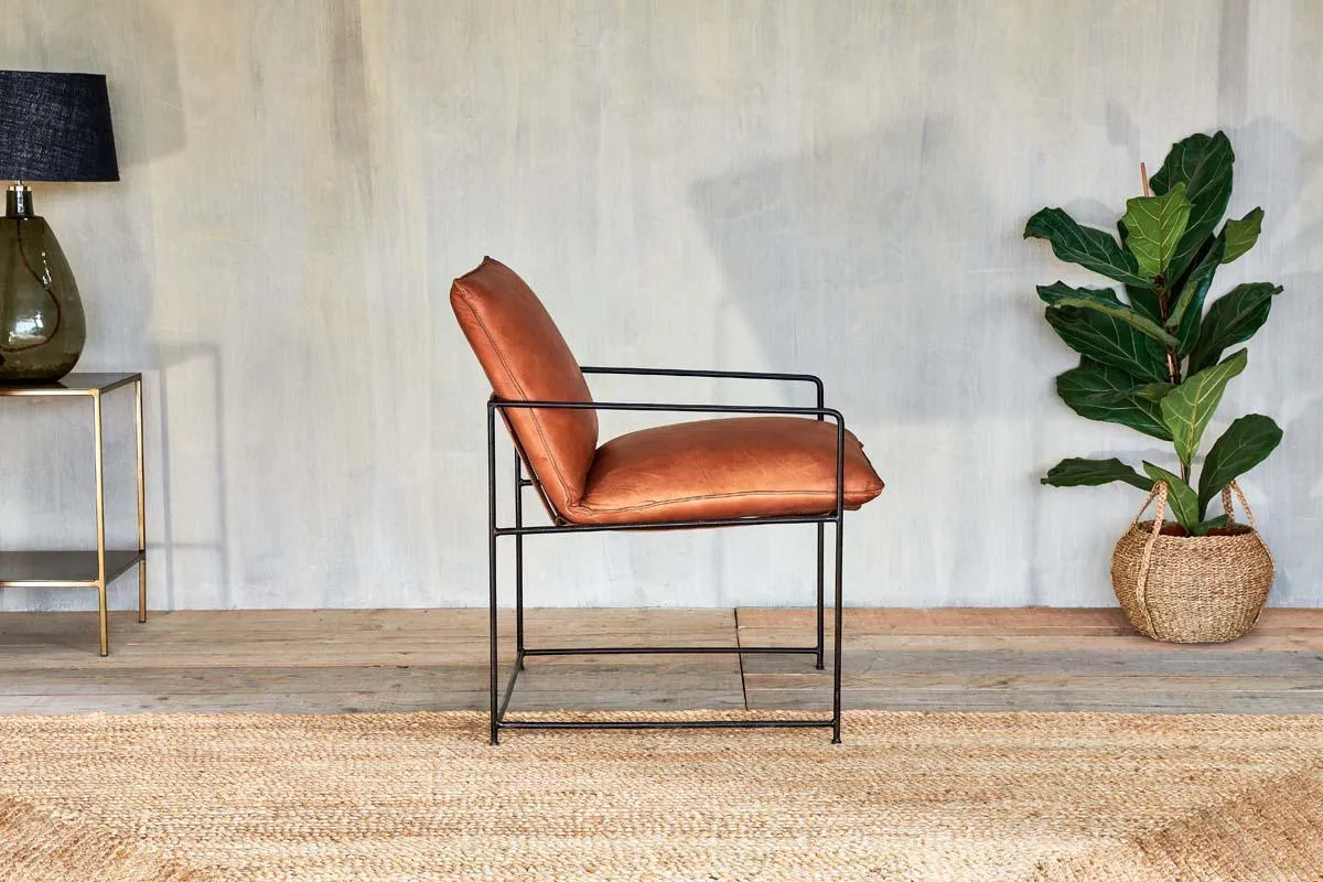 Durium Leather Lounger - Aged Tan