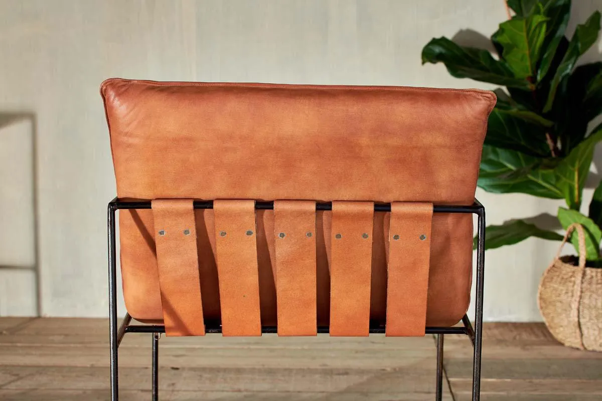 Durium Leather Lounger - Aged Tan