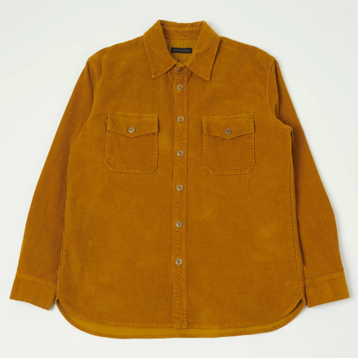 East Harbour Surplus 'Leonard' Corduroy Overshirt - Mustard