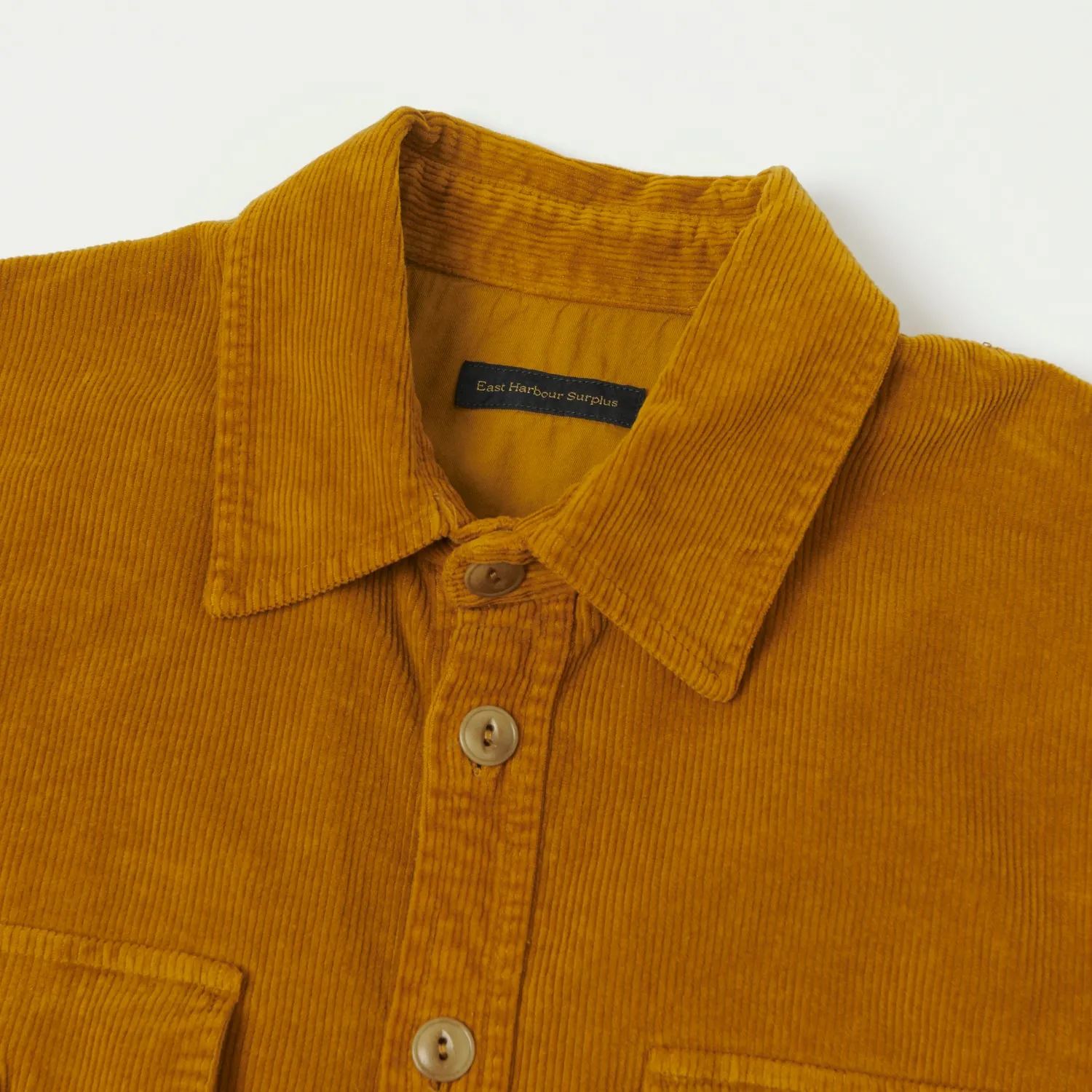 East Harbour Surplus 'Leonard' Corduroy Overshirt - Mustard