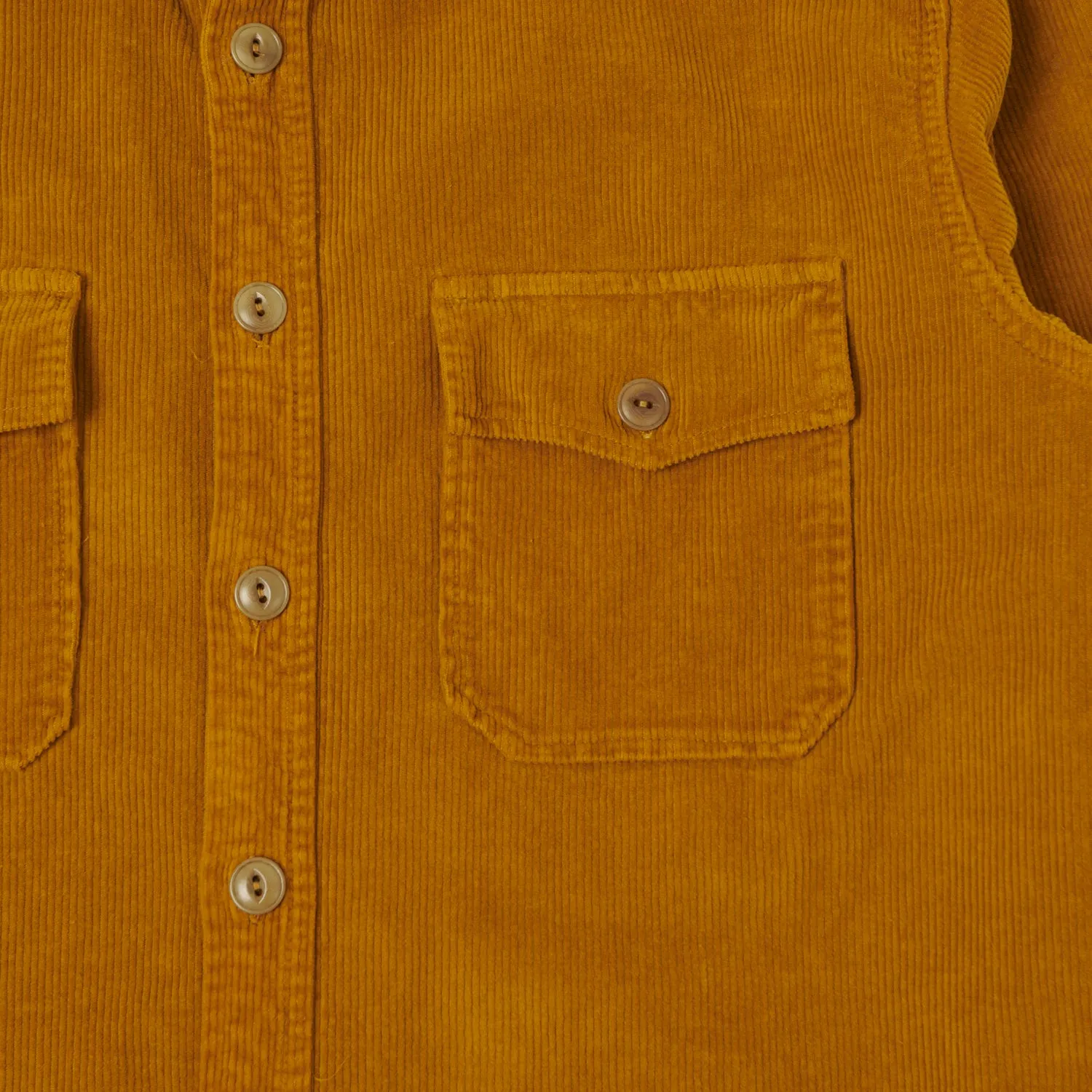 East Harbour Surplus 'Leonard' Corduroy Overshirt - Mustard