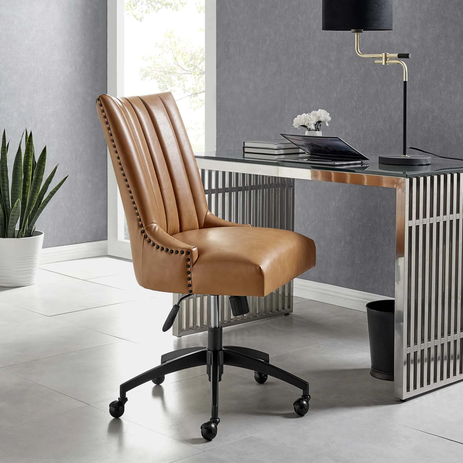 Empower Channel Tufted Vegan Leather Office Chair